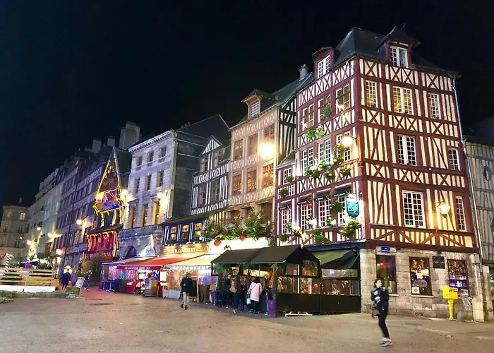 דירה La Loge D'harcourt : Hypercentre Chic Et Moderne רואן